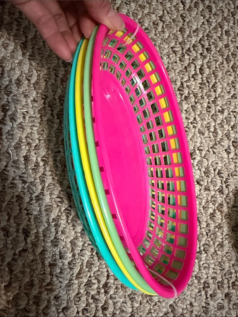 The Spring Shop Pink & Teal Plastic Party Tableware Set